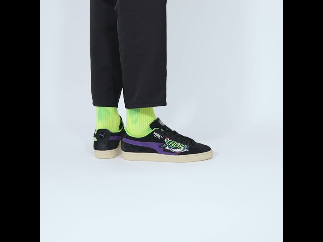 PUMA SUEDE SANTA CRUZ SHARK ZWART/GROEN | Courir.be