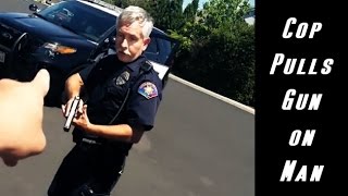 Cop Pulls Gun on Unarmed Man - Close to Police Shooting