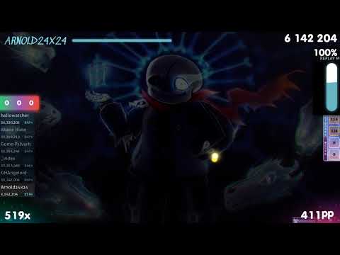 Arnold24x24 | toby fox - MEGALOVANIA [Burn] +HDHR SS | Snipe hallowatcher {#1 452pp FC} - osu!