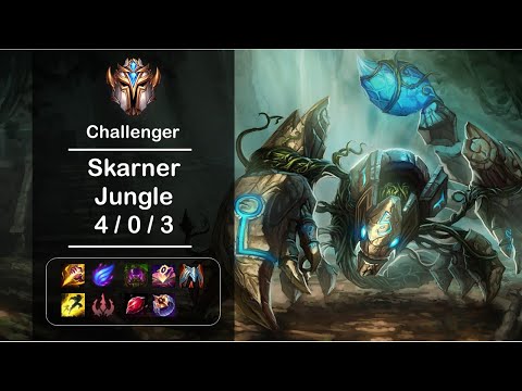 [4K] LOL Challenger Skarner Jungle (4/0/3) Ep.201