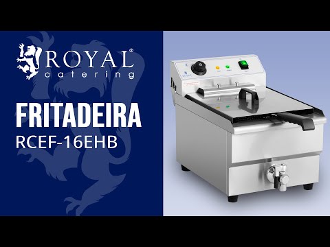 vídeo - Fritadeira elétrica - 16 l - 6000 W - 400 V - torneira de escoamento - zona fria