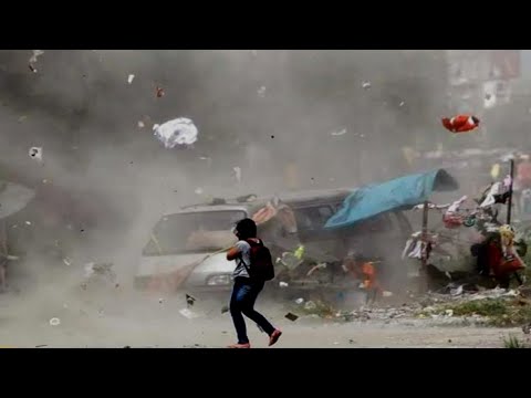 Scary Torneto in Leersum Nederland | Damage Winds Broken Tree's. 19 June 2021