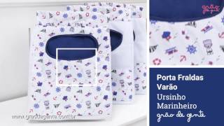 Porta Fraldas Varão Ursinho Marinheiro | Ref: 66873