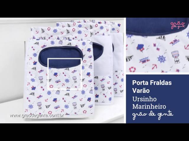 Porta Fraldas Varão Ursinho Marinheiro | Ref: 66873