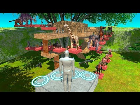 🔥FPS EXTREME PARKOUR ON THE FOREST LAND WITH OBSTACLES ALL UNITS - Animal Revolt Battle Simulator