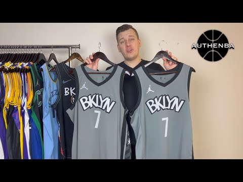 Authentic vs Swingman Kevin Durant Brooklyn Nets Statement Edition jersey comparison
