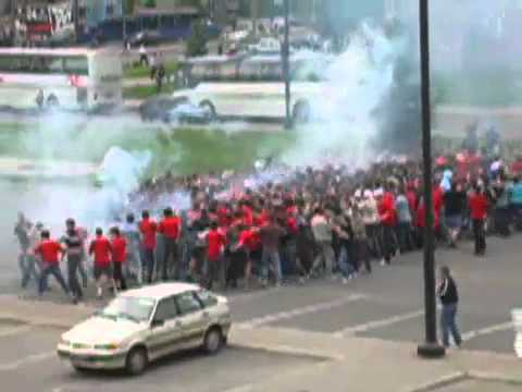 Russian football hooligans Spartak vs. Zenit part1