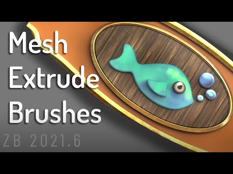 075 ZBrush 2021.6 - Mesh Extrude Brushes - Use Masks to Generate Geometry from Stroke and/or Alphas!
