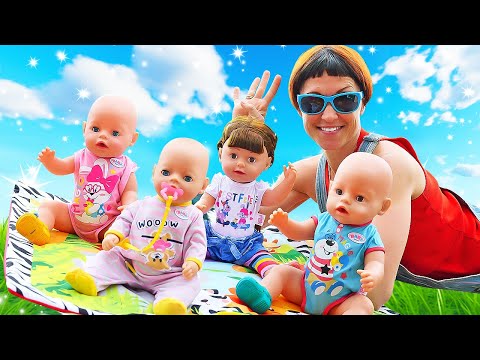 Lina fährt ins Sommercamp - Baby Born Puppen Video mit Mascha Kapuki. Maya und Lina Kinder Show