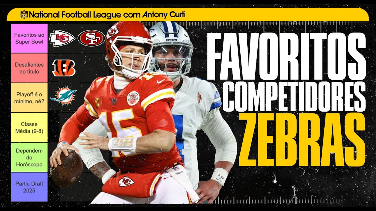 32 times da NFL em prateleiras rumo ao Super Bow LIX: Favoritos, Desafiantes, Partiu Draft e etc
