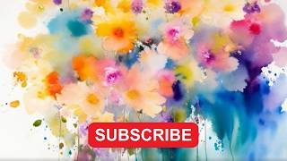 Floral Watercolour TV Screensaver – TV Wallpaper – 1 Hour – No Music, No Sound