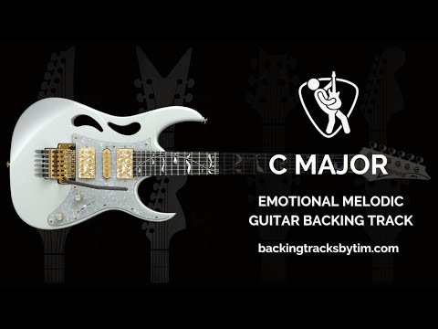 Emotional Melodic Guitar Backing Track in C Major | 75 BPM