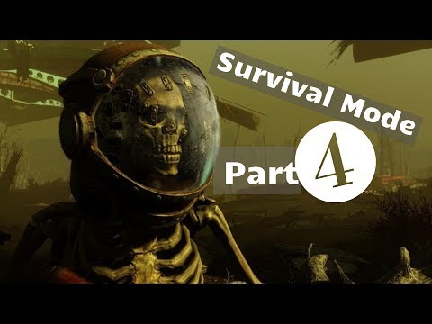 FALLOUT 4: SURVIVAL MODE Let's Play Part 4 (PC Gameplay Walkthrough)