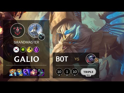 Galio Bot vs Tristana - KR Grandmaster Patch 11.11