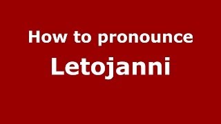 How to pronounce Letojanni