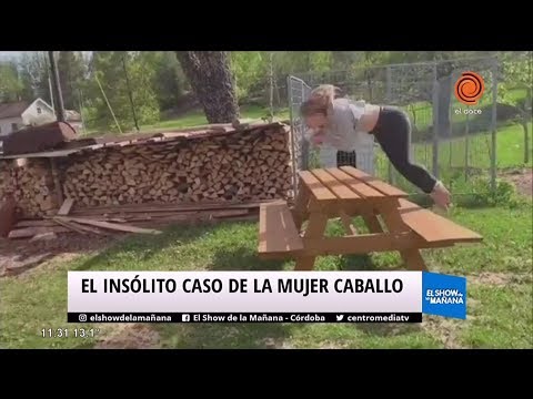 El insólito caso de la mujer caballo: trota y salta como un equino desde niña