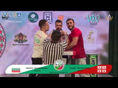 Delidzhakov Hristo vs Akaki Tsitskishvili | Up to 75 kg | XLVI WORLD ARMWRESTLING | 2025