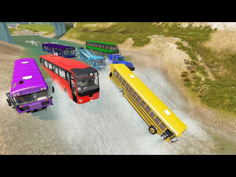 Cars vs Waterfall | BeamNG Drive