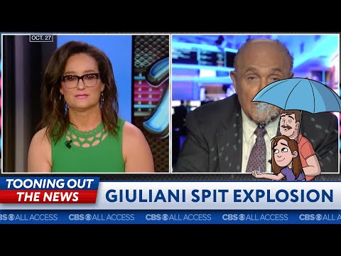 ルディ・ジュリアーニの唾の間欠泉がFox Businessで爆発する (Rudy Giuliani spit geyser explodes on Fox Business)