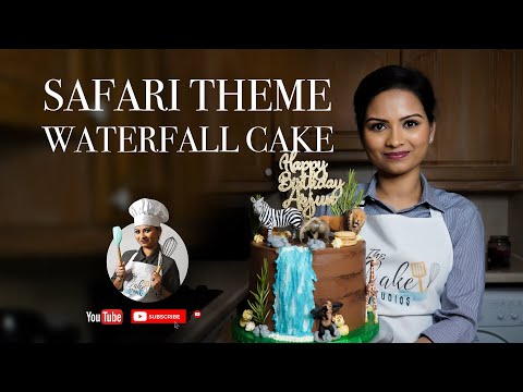 Safari Theme Waterfall Cake | Cake Tutorial | The Cake Studios