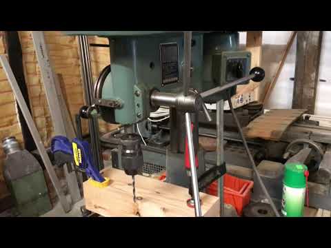 Old Danish drill press at work