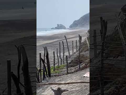 Ocean receding in Oaxaca with Santos Bonacci in Mazunte