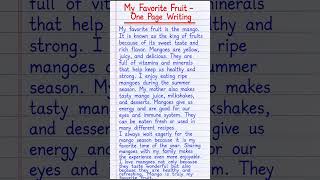 Can You Write This Without Any Mistakes? ✍️ My Favorite Fruit | One Page Writing