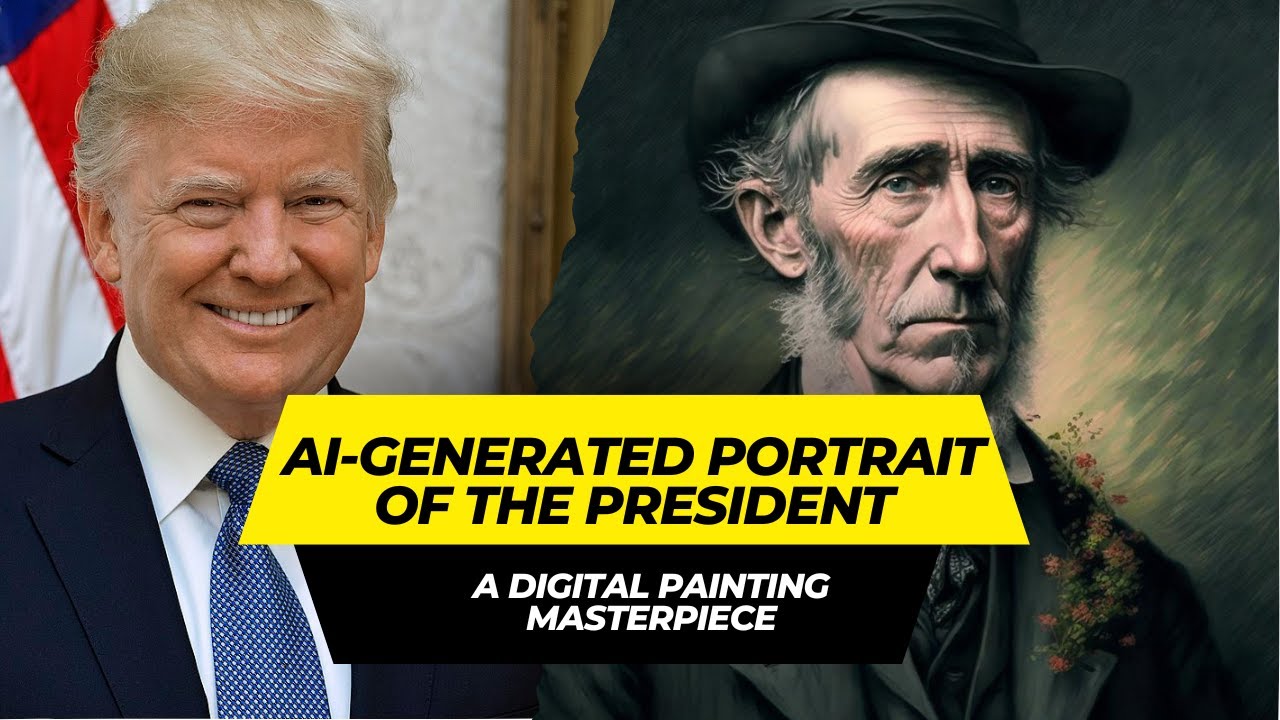 AI-generated Portrait of the President: A Digital Painting Masterpiece