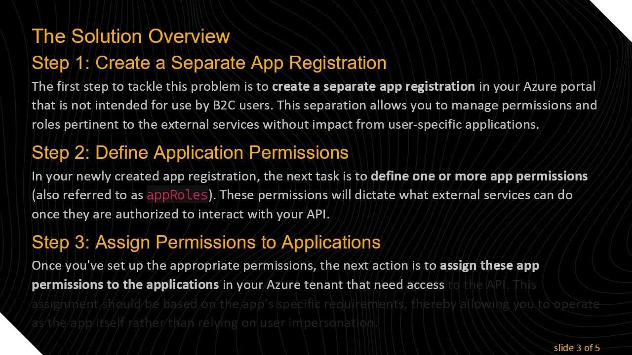 Authorization to Web API for External Services using Azure B2C
