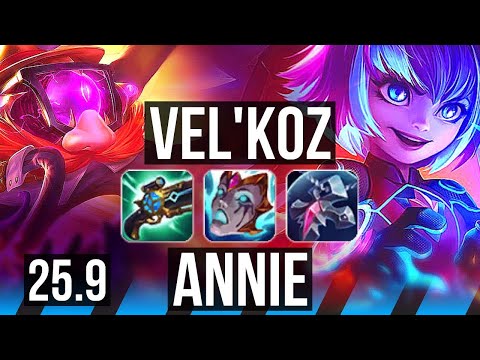 VEL'KOZ vs ANNIE (MID) | EUW Master | 25.9