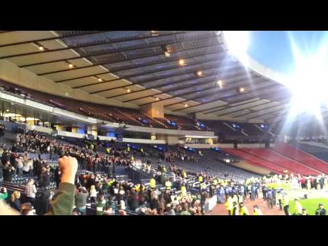 Celtic U20s lifting the Youth Cup 2013 v Dunfermli