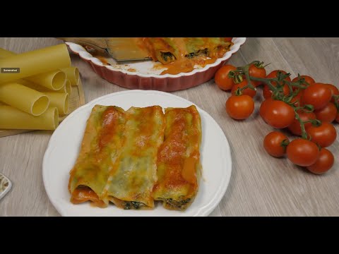 CANNELLONI RIPIENI al forno Ricotta e Spinaci RICETTA Facile e Veloce