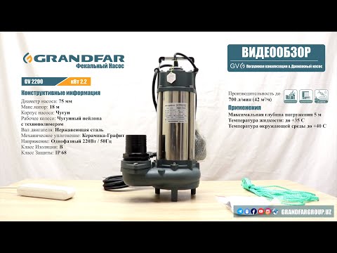Миниатюра изображения товара Дренажный насос Grandfar GV1800(GR)