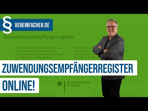Zuwendungsempfängerregister online!