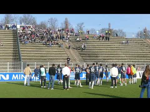 FC Schalke U23 - Wuppertaler SV 1:0 (WSV-Fans nach dem RL West Spiel, 08.03.2025)