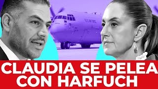 ¡PELEA EN PALACIO NACIONAL! Sheinbaum regaña a Harfuch por la llegada de avión de EUA a México