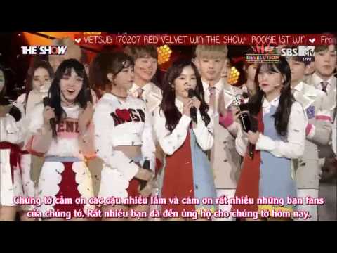 VIETSUB: 170207 RED VELVET WIN THE SHOW : ROOKIE 1ST WIN