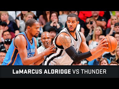 LaMarcus Aldridge Highlights: 24 PTS, 3 AST, 1 BLK vs Thunder (12.03.2016)