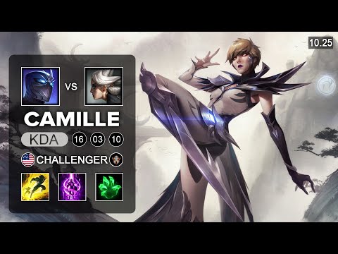 Camille Top vs Shen - NA Challenger Patch 10.25