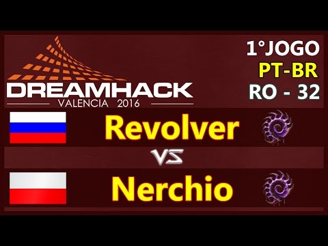 StarCraft 2 - Revolver vs Nerchio J1 (ZvZ) - RO 32 - DreamHack Open Valencia 2016 [PT-BR]