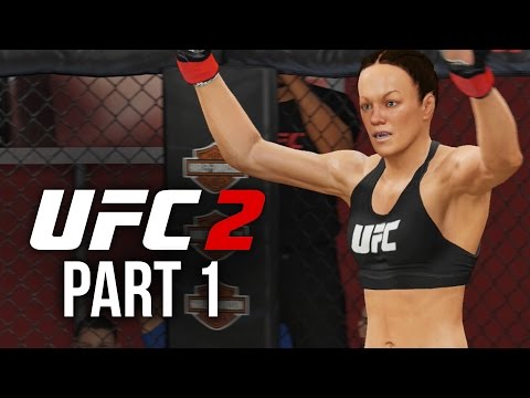UFC 2 Gameplay Walkthrough Part 1 - NEW CAREER  (FEMALE Career Mode)