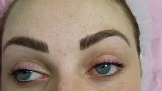 Healed (3rd year colour boost) Realism Microblading Eyebrows +fresh Designer Eyeliner Tattoo by El T