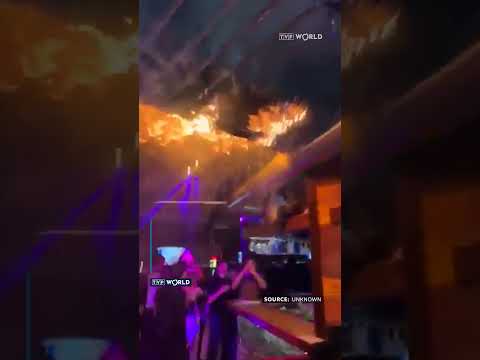 Video emerges of people enjoying #party at #CransMontana bar as #fire breaks out