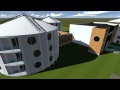 Grain silos shaped road house and business center