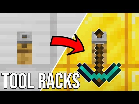 Minecraft 1.14 Tool Racks For Survival Minecraft (Data Pack)