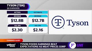 Tyson Foods Q4 earnings beat expectations as meat prices jump