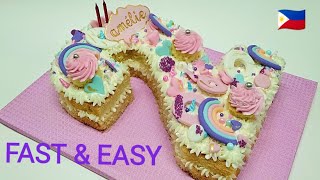 Easy to make Number 2 cake / rainbow theme @ArtCakes