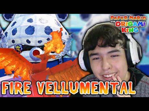Paper Mario The Origami King - Gameplay Walkthrough FULL GAME - Fire Vellumental Boss Fight