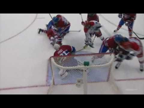 Carey Price saves on Alex Ovechkin, Mike Knuble and Nicklas Backstrom shots (2011-02-01)