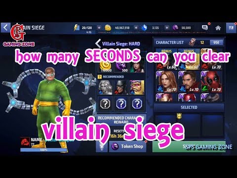 how many second can you clear villain siege stage